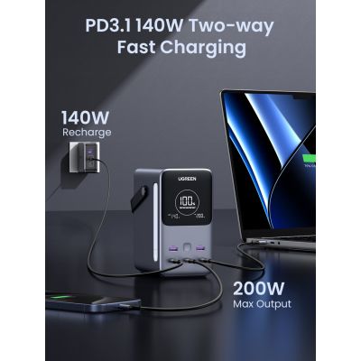 9. Ugreen Nexode Powerbank 48000 mAh Lithium Grau