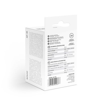 5. SAVIO Reiseadapter, US-Steckdose – EU-Stecker AP-01