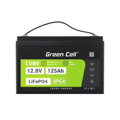 2. Green Cell CUBE LiFePO4-Akku 125 Ah 12 V/12,8 V 1600 Wh LFPGC12V125AH