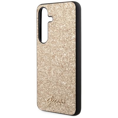 6. Guess Glitter Script Hülle für Samsung Galaxy S24 – Gold