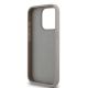 7. DKNY Lederhülle mit Monostreifen und Metalllogo für iPhone 15 Pro – Beige