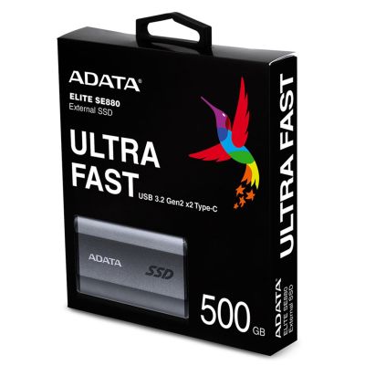 2. Externe SSD ADATA Elite SE880 500 GB, Grau