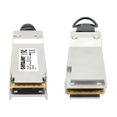 4. Intellinet 508513 InfiniBand/Glasfaserkabel 2 m QSFP+ Schwarz, Silber