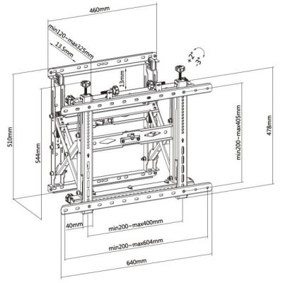 7. Equip 650352 Monitorhalterung/Ständer 177,8 cm (70") Wandmontage Schwarz