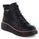 8. Schwarze Damen-Lederstiefeletten mit Keilabsatz Filippo DBT6452