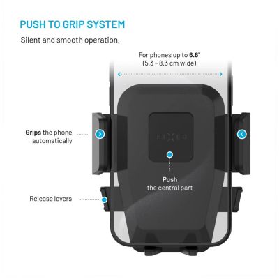12. FIXED FIXICQ-XXL-BK Passive Halterung für Mobiltelefone/Smartphones, Schwarz