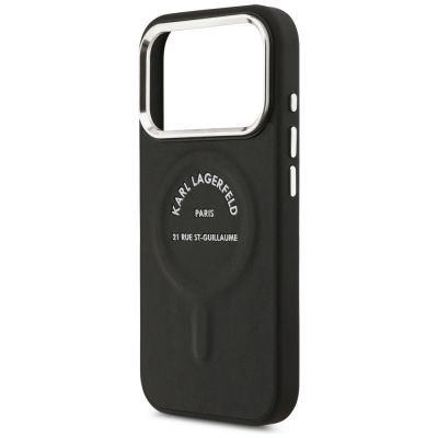 6. Karl Lagerfeld Karl RSG Logo MagSafe Hülle für iPhone 17 Pro - Schwarz