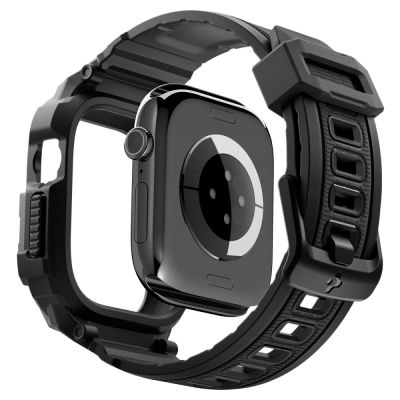 4. Spigen Rugged Armor Pro Schutzhülle und Armband für Apple Watch 46 mm – Mattschwarz