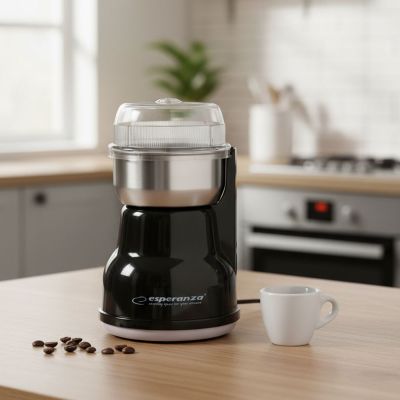 6. Esperanza Lungo EKC002K Kaffeemühle (160W; Schlagmühle; schwarz)