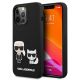 Karl Lagerfeld KLHCP13LSSKCK iPhone 13 Pro / 13 6.1" Hardcase schwarz/schwarz Silikon Karl & Choupette