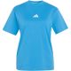 2. adidas Essentials 3-Streifen Baumwoll-T-Shirt für Damen, Hellblau KC5197