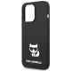 6. Karl Lagerfeld KLHCP14LSLCTBK iPhone 14 Pro 6.1" Hardcase schwarz / schwarzer Choupette Body aus Silikon
