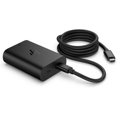 7. HP 65W GaN Laptop-Ladegerät 2xUSB-C Schwarzer Netzadapter 600Q7AA