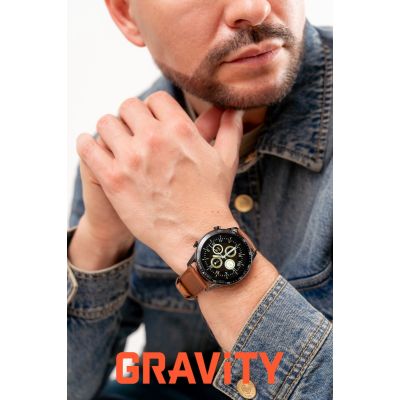 2. Smartwatch Gravity Black 2 Armbänder GT10-4