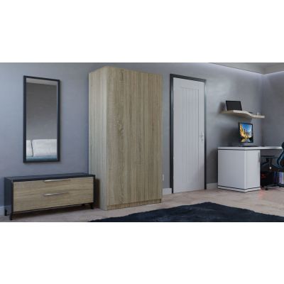 4. SD-90 KLEIDERSCHRANK - SONOMA OAK