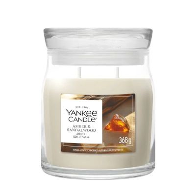 3. YC SIGNATURE – Mittelgroße AMBER & SANDALWOOD YANKEE Kerze