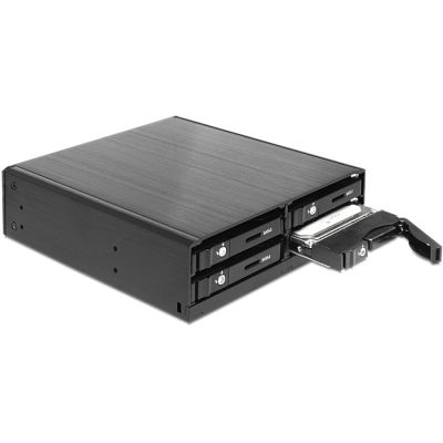 Delock 5,25"-Einschub für 4 x 2,5"-SATA-Festplatten/SSDs