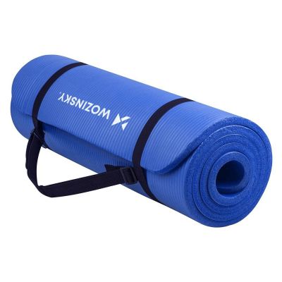 2. Wozinsky Gymnastikmatte 181 x 63 x 0,9 cm dicke Gymnastik-Yogamatte blau