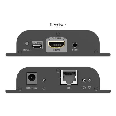 4. HDMI 4K/60Hz Twisted-Pair-Extender Cat.6 über IP 1G oder bis zu 120 m/200 m, max. 253 Empfänger, IR-Steuerung – Set