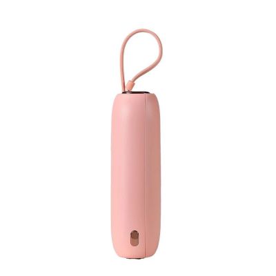 2. Joyroom Mini-Powerbank 10000 mAh Colourful Series 22,5 W mit 2 integrierten USB-C- und Lightning -Kabeln rosa (JR-L012)