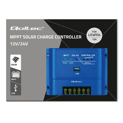 9. QOLTEC MPPT 15A Laderegler zur Stromversorgung von Gleichstromempfängern und zum Laden von 12V/24V-Akkus | LiFePO4