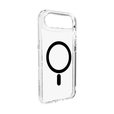 Puro Lite Mag TPU+PC Hülle kompatibel mit MagSafe für iPhone 17 Air - Transparent mit schwarzem Ring