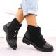 5. Damen-Wildlederimitat-Stiefeletten, gefüttert, schwarz M.Daszyński SA252-4