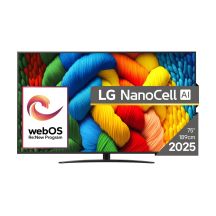 LG NanoCell 75NANO81A3A 75" 4K Ultra HD WebOS Dolby Digital DVB-T2 Schwarzer Fernseher