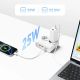 5. Orico PDC25 25W 6-in-1 Steckdosenleiste (2x Netzanschluss + 2x USB-A + 2x USB-C) – Weiß