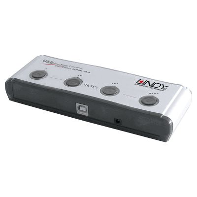 3. Lindy 42858 USB 1.1 RS-232 Serieller Konverter/Repeater/Isolator Schwarz, Silber