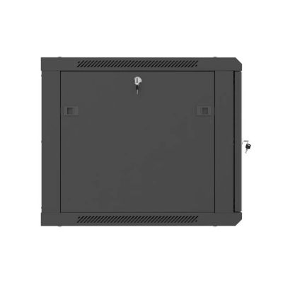 5. Lanberg 19" 9U 600x600 schwarzer Wandschrank mit perforierten Türen (flach verpackt)