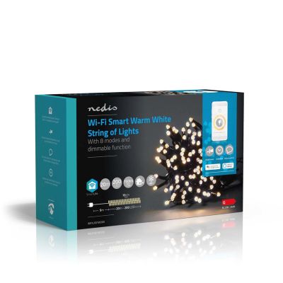 9. Nedis WIFILX01W200 Dekorative Lichterkette mit 200 LEDs, 2,33 WG
