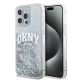 DKNY Liquid Glitter Big Logo Hülle für iPhone 15 Pro Max – Weiß
