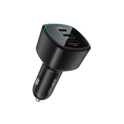 Acefast B18 200W Autoladegerät 2x USB-C + USB-A - Schwarz