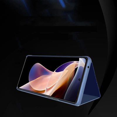 5. Clear View Case Flip-Cover Realme 9 Pro + (9 Pro Plus) schwarz