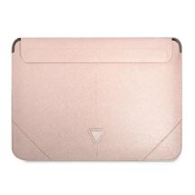 Guess Saffiano Triangle Logo-Hülle für einen 16-Zoll-Laptop – Rosa