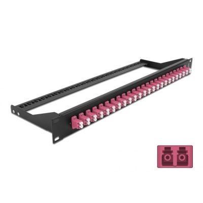 2. DeLOCK Optisches Frontpanel 19", 24-Port LC Duplex, Lila