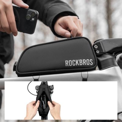 5. Rockbros TL004 ROAD TO SKY 0,7L Wasserdichte Rahmentasche für Fahrräder - Schwarz