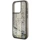 6. Guess Liquid Glitter Gold Stripes Hülle für iPhone 15 Pro – Schwarz