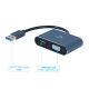 2. I/O-Adapter USB3 auf HDMI/VGA/Grau A-USB3-HDMIVGA-01 GEMBIRD