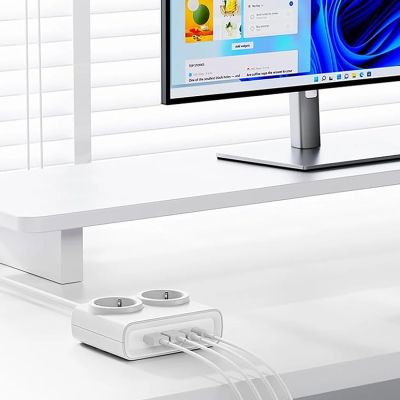 3. Orico PDC25 25W 6-in-1 Steckdosenleiste (2x Netzanschluss + 2x USB-A + 2x USB-C) – Weiß