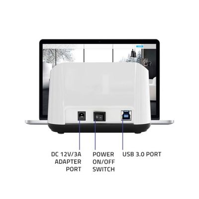 4. QOLTEC DOCKINGSTATION FÜR HDD-/SSD-LAUFWERKE 2.5" 3.5" | SATA III | USB 3.0 | SUPER SPEED 5GB/S | MIT OFFLINE-KLONFUNKTION