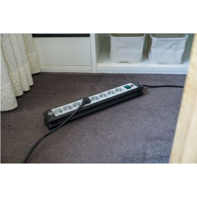 5. Brennenstuhl 1951580101 Regleta, 230 V, Schwarz und Hellgrau, 49 cm Verteiler 5 m 8 x Netzwerkdose Innenbereich Schwarz, Hellgrün