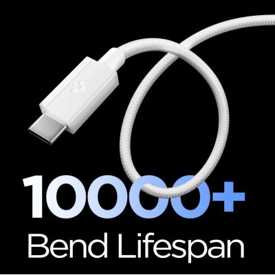 4. Spigen Essential EB6015AC USB-C-Kabel 60 W 150 cm – Weiß
