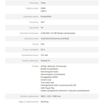 5. AVTEK DS2 75"-Informationsmonitor