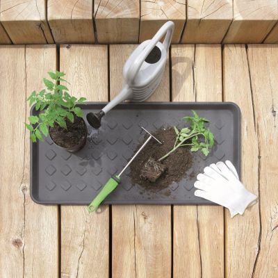 11. Schuhablage mit Abtropfkissen, schwarz, Prosperplast