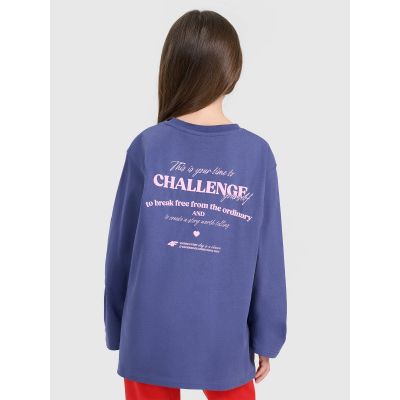 2. Oversized Langarmshirt mit Print für Mädchen 4F 4FJRAW25TLONF589-33S