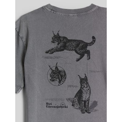 6. Locker geschnittenes Damen-T-Shirt mit Aufdruck 4F 4FKAW26TTSHF4506-26S