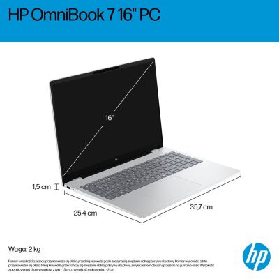 6. HP OmniBook 7 16-az0222nw Core 5 210H 16" 2K 300 Nits AG 16 GB DDR5 5200 SSD512 Intel Grafikkarte 5 MP IR-Kamera 70 Wh Windows 11 Glacial Silver 2 Jahre
