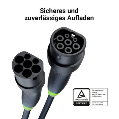4. Green Cell GC Snap Typ 2 EV-Kabel 11 kW 5 m